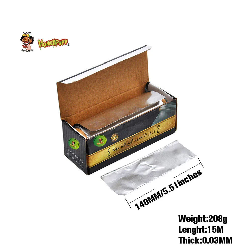 

HONEYPUFF 1 Box Rectangular Aluminum Hookah Foil Paper Diameter 140MM /Thickness 0.03MM Holes Hookah Shisha Chicha Charcoal Bowl