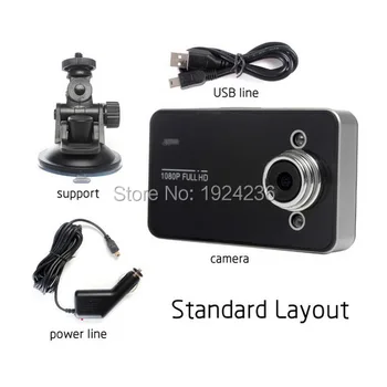 

Fashion Car DVR Camcorder Camera recorder K6000 Full With Night Vision Angle Lens with LCD Screen G-Sensor Motion Detection