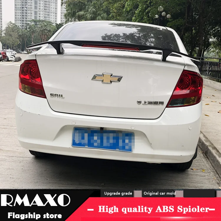 

For Chevrolet SAIL Spoiler 2017-2019 SAIL TF High Quality Spoiler ABS Material Car Rear Wing Primer Color Rear Spoiler