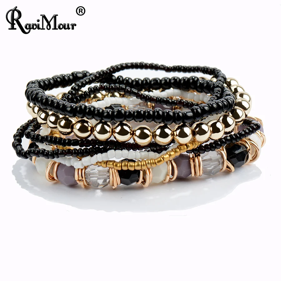 Женские браслеты с бусинами в богемном стиле эластичные 2017|bead bracelet|bracelet fashionfashion