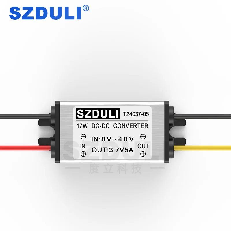 

SZDULI 12V24V to 3.7V5A DC power supply adapter 8-40V variable 3.7V power module transformer converter CE RoHS