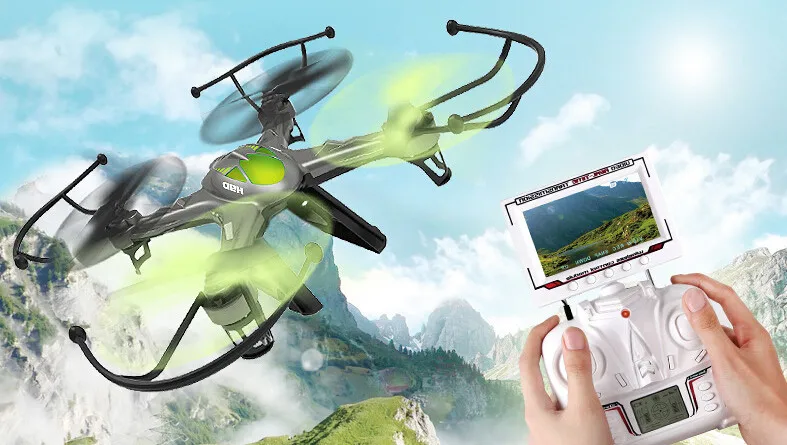 Professional drones Quadcopter JJRC h9d helicoptero rc 4CH 2.4G 6 Axis Gyro FPV hd Camera Aerial Model with LCD Screen