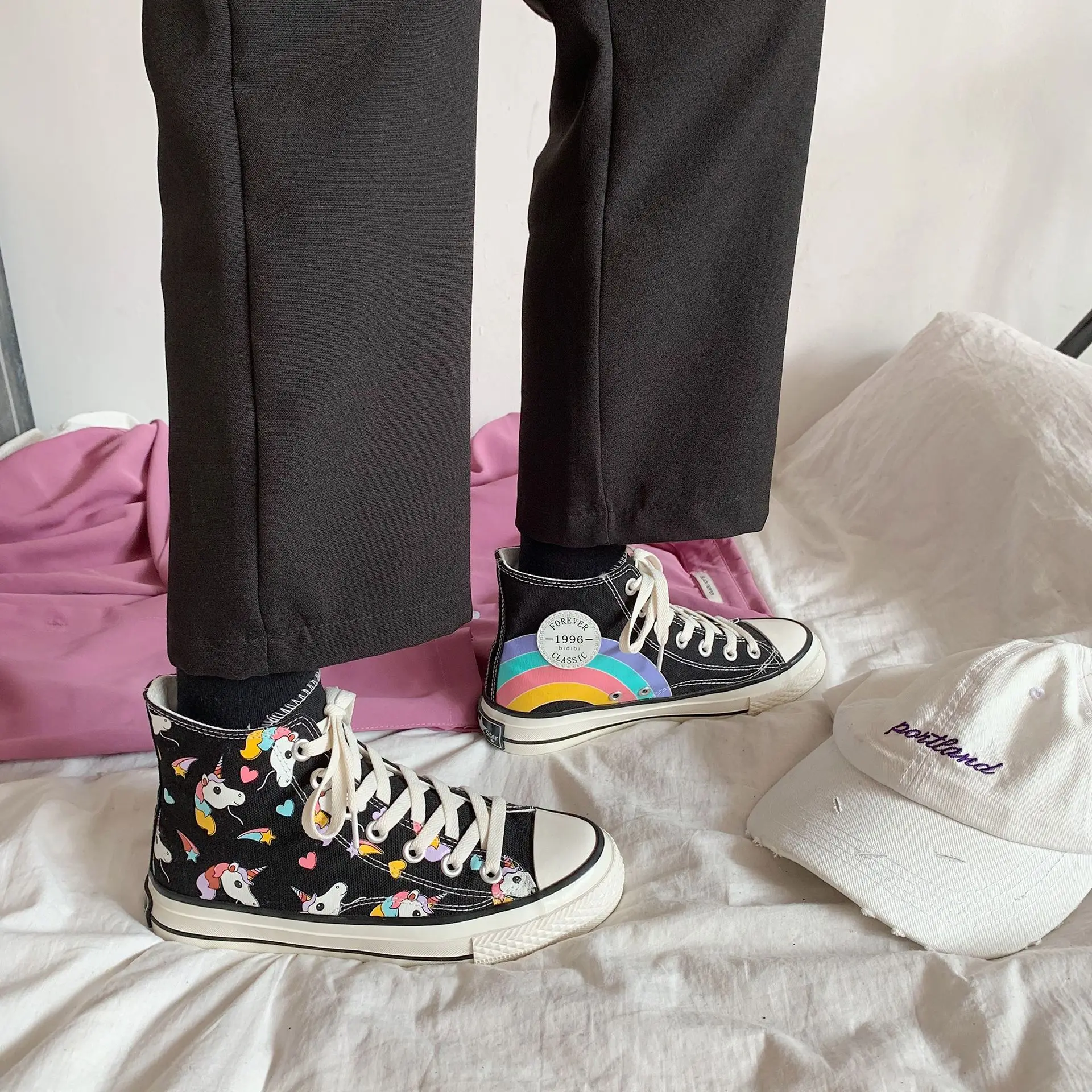 High Top Unicorn Sneakers For Girls -Unicorn Fashion HTB1z8wdOYvpK1RjSZFqq6AXUVXaK