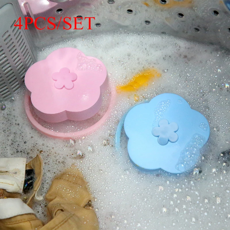 

4PCS/set Floating Pet Fur Catcher Filtering Hair Removal Device Wool Cleaning Supplies household products
