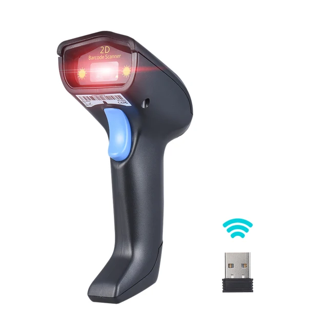 Cheap 2.4G Wireless Cordless Handheld 1D 2D QR Barcode Bar Code Scanner Reader with Receiver USB2.0 Cable for Supermarket Library Cheap 2.4G Wireless Cordless Handheld 1D 2D QR Barcode Bar Code Scanner Reader with Receiver USB2.0 Cable for Supermarket Library