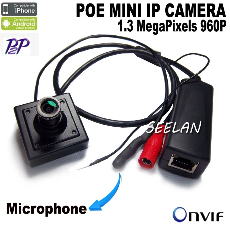 960P IP Camera POE Super IEEE802.3af 1280 * 960P HD 1.3MP Mini POE IP Camera 3.6mm Lens Support P2P Smart Phone View