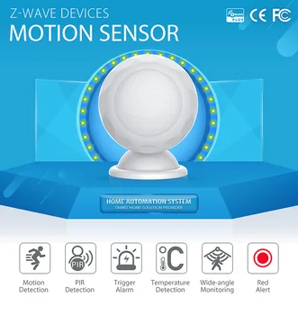 

SmartYIBA Home Security Z-wave Plus Infrared PIR Motion Sensor Detector+Temperature Sensor Home Automation Z wave Alarm System