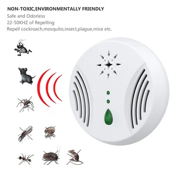 

Pest Reject Round Shape Electronic Mosquito Mouse Killer Repeller Pest Control Mosquito Repellent Cockroach Insect Ultrasonic