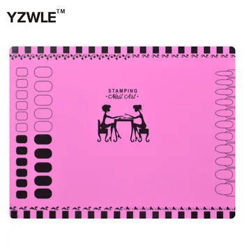 YZWLE 1 Sheet Silicone Stamping Mat 40.5cm*30.5cm Foldable Washable Pad Nail Art Tool For Manicure, 3 Styles For Choose