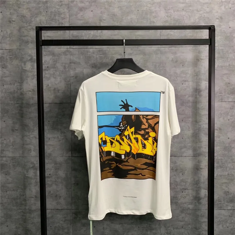 

19ss Cartoon printing Tee Embroidery Tee t-shirt Wen 1:1 Height Quality New Arrived T shirts tees