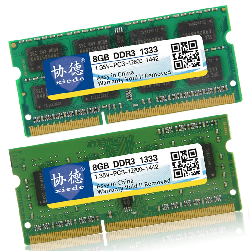 Xiede 1,35 v память для ноутбука DDR3L 1333 МГц 8 ГБ 4 ГБ 2 ГБ для ноутбука Sodimm Memoria совместима с DDR3 L 1066 МГц 4 Гб