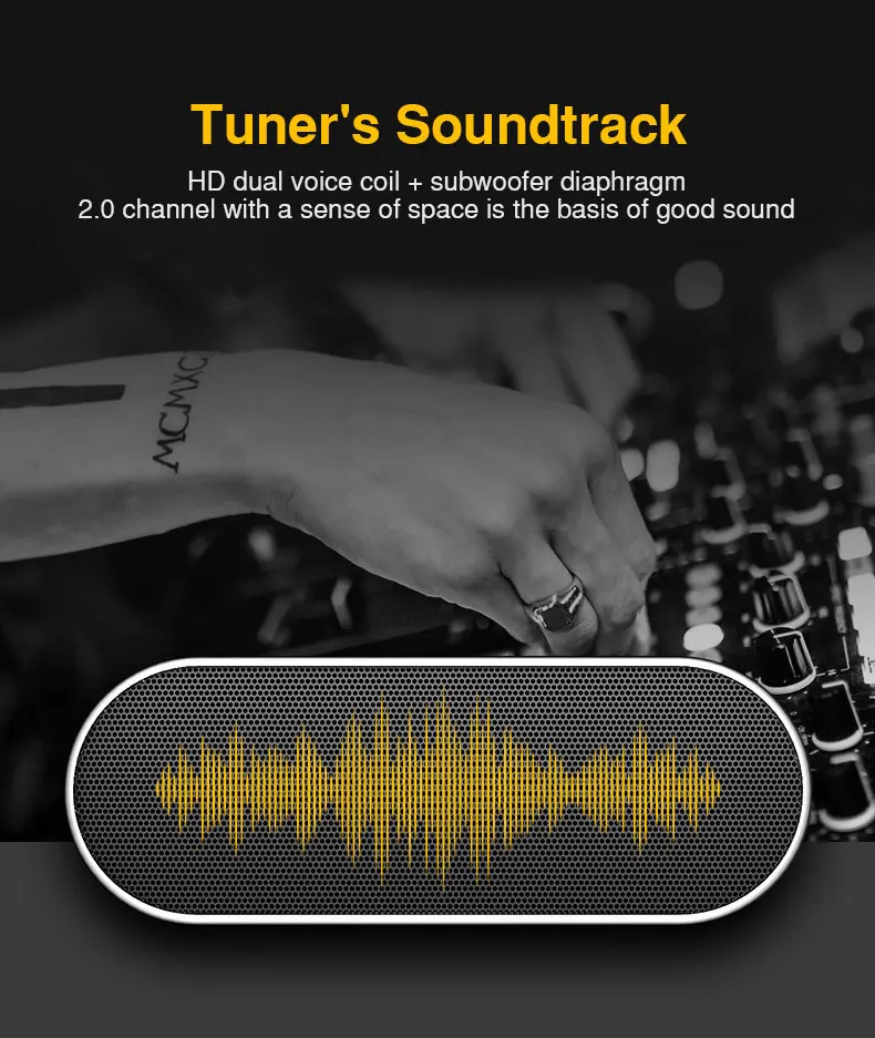 Speakers Mini HiFi Wireless Bluetooth Speaker Bass Stereo Sound Portable Speaker With MIC For Phone Support AUX TF Card USB Disk (7)