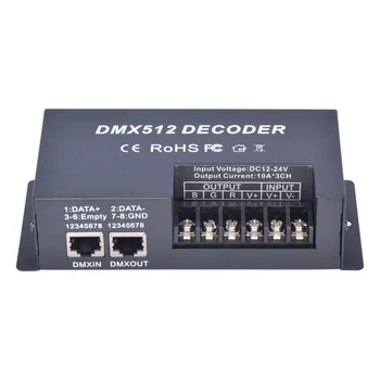 

Colorful LED 3CH 3-way DMX512 controller RGB controller LED controller DC12 ~ 24V