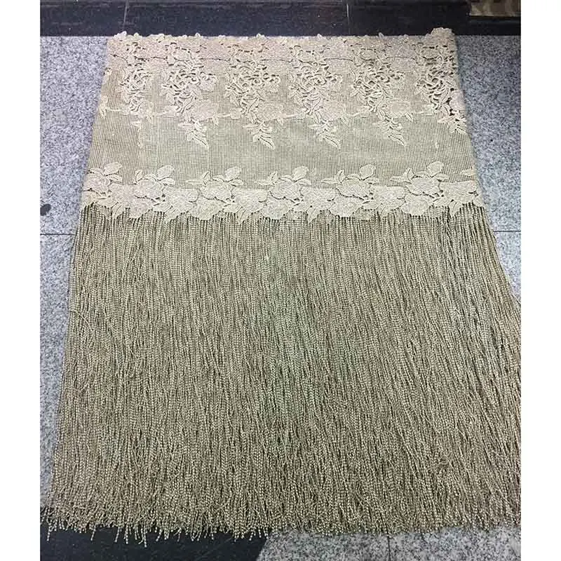 

African Lace Fabric,High quality Stones 2017 Advanced French Tassel Lace Fabric Embroidered sexy Gold Line Nigerian Lace Fabric