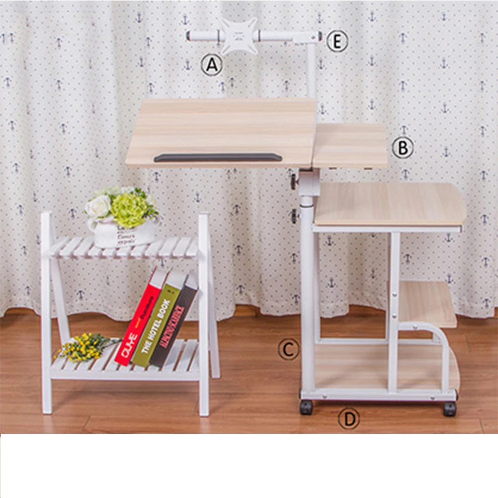  2018 DesktoFoldable Computer Table Adjustable Portable Laptop Desk Rotate Laptop Bed Table Can be L