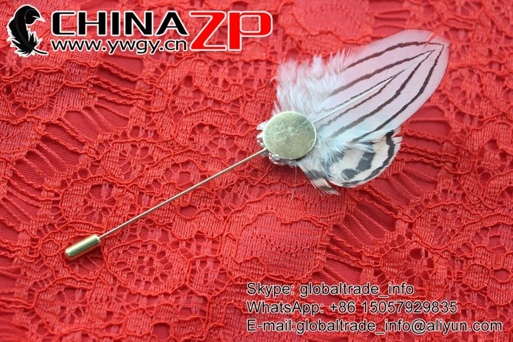 Китайский завод высшего качества натуральный Серебряный фазан перья с горный хрусталь ручной работы брошь украшения костюмов