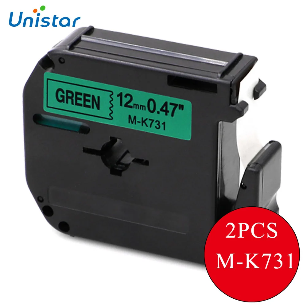 UNISTAR 2 PCS Label Printer Tapes Compatible for Brother Ptouc Printer