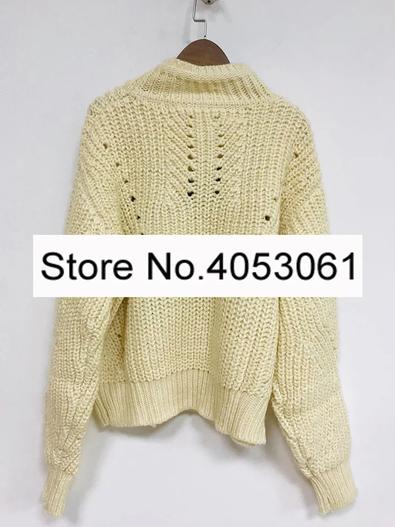 hiver Tricoter À Pull En Automne Col Tricot Géométrique Pull Élégant Multi Contraste Mode femmes Tissage Stand Mélangée De Laine 2019 Épais OgvwxqUTv