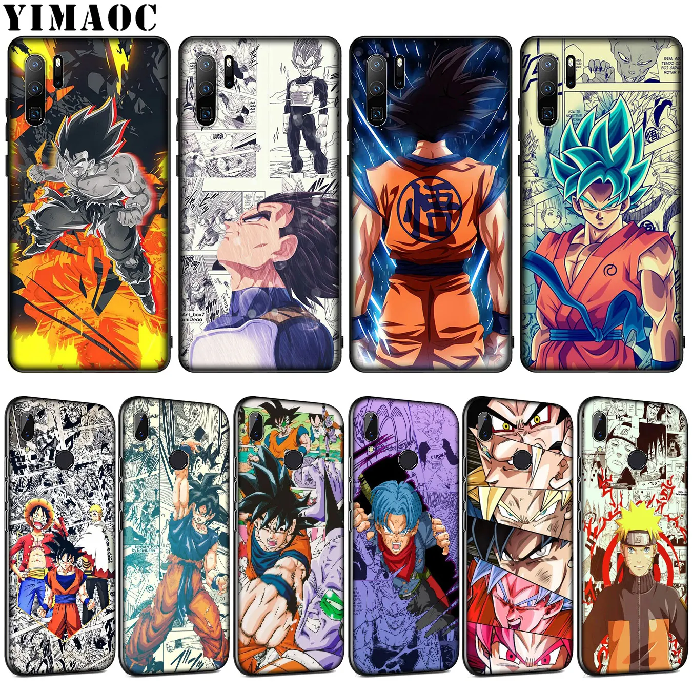 

YIMAOC DRAGON BALL Z DBZ Goku Soft Silicone Case for Huawei P30 P20 Pro P10 P9 Lite Mini 2017 2016 Black Cover P Smart Z 2019