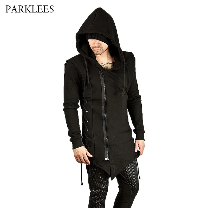 Buy Cool Black Hooded Sweatshirt Men Fashion