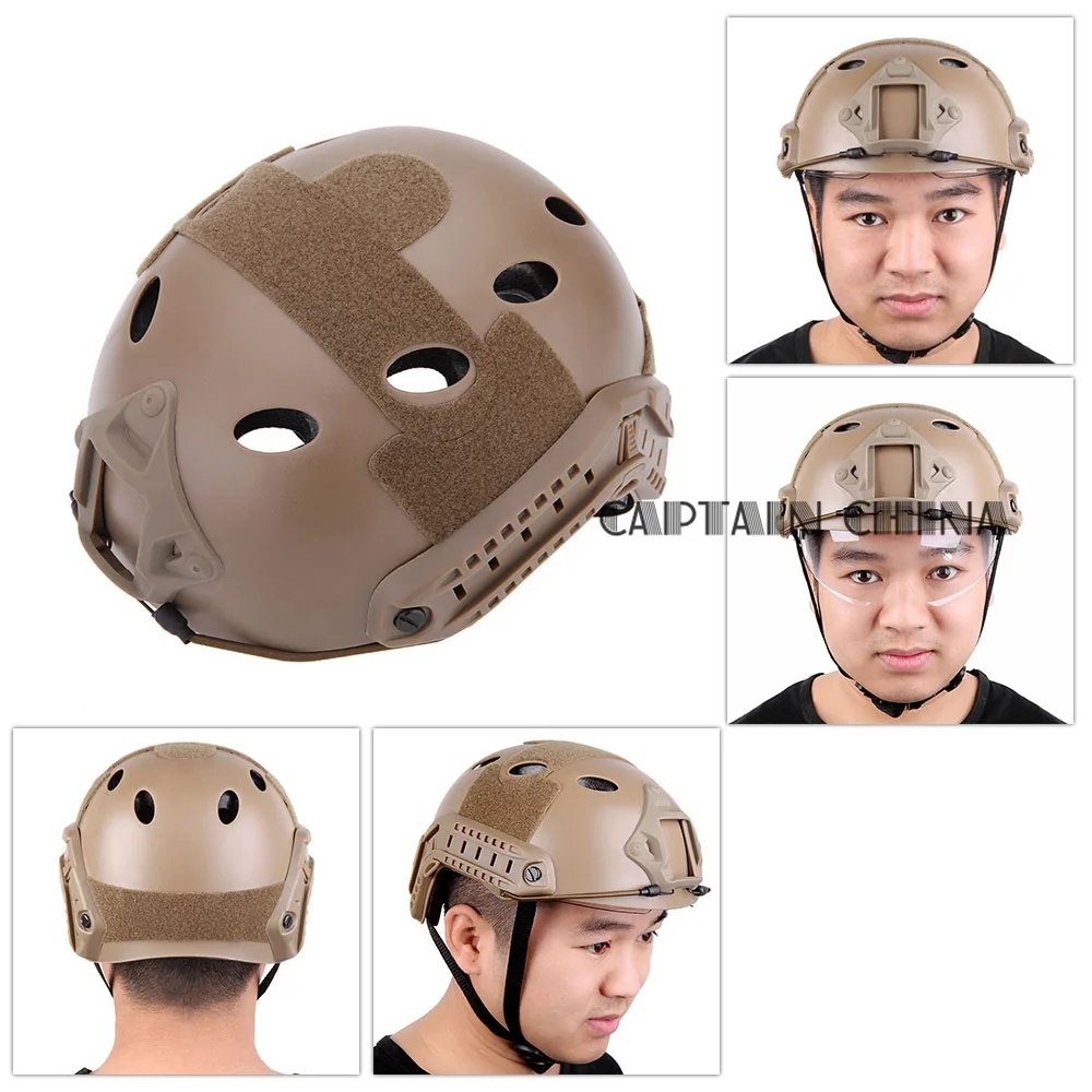 ФОТО Tactical Fast Base Jump Goggles Protection PJ Airsoft Helmet Outdoor Helmet Military Tactical Helmet CS Protective Helmet
