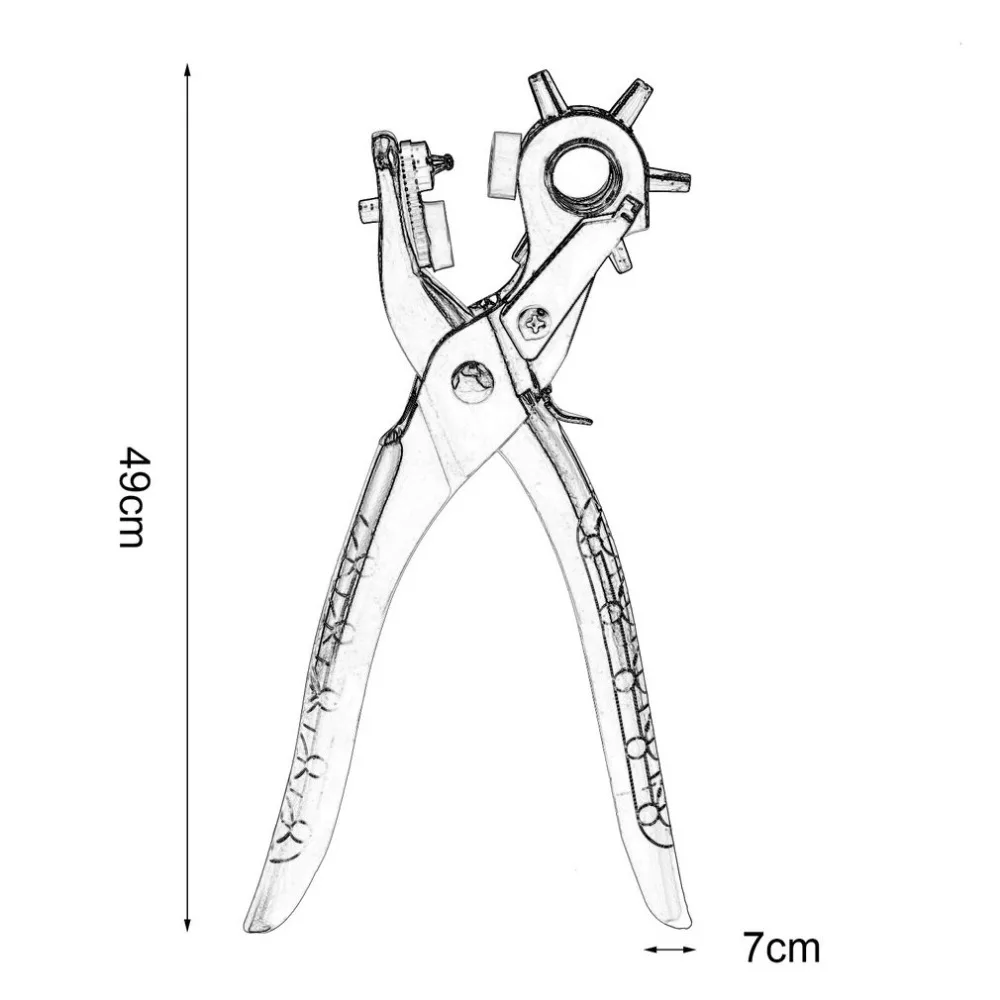 1 предмет качества бытовой ремень Дырокол кожи перфораторы инструменты отверстия удар машины 3-в-1 ручная плоскогубцы инструмент с отверстием 5 размеров
