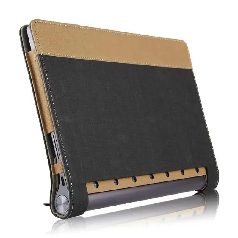 Ultra Slim Fold Canvas Flip Stand PU Leather Cover Protector Magnetic Case For Lenovo Yoga Tab