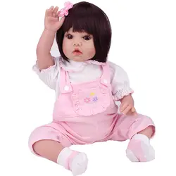 20 дюймов ли Миддлтон приласкайте ребенка Уход за кожей лица девушка силикона Reborn Baby Куклы bonecas brinquedo для Обувь для девочек рождественские