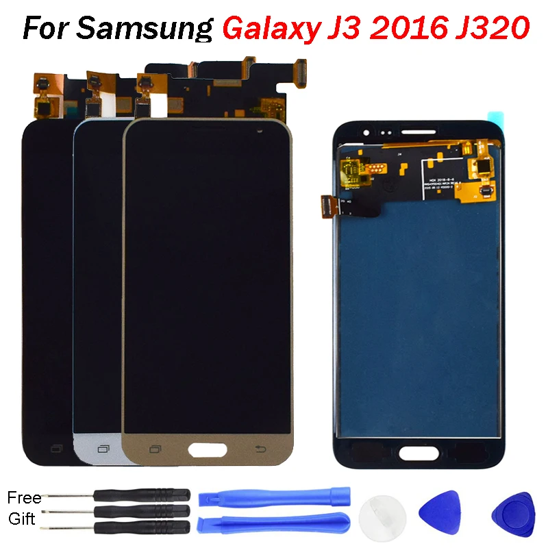 ЖК-дисплей для Samsung Galaxy J3 2016 J320 J320F J320M сенсорный экран с цифровым преобразователем