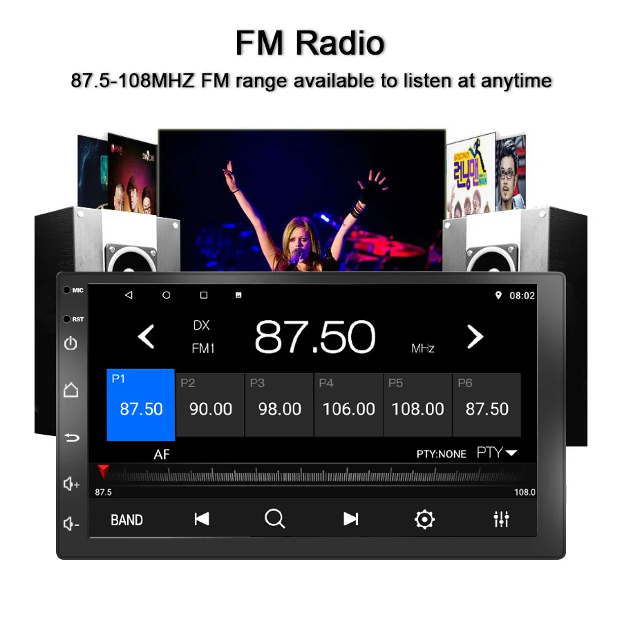 Автомобильный DVD плеер TOPSOURCE Универсальный 7 &quotWi Fi RDS AV OUT Android 1 GPS 2din автомобильное