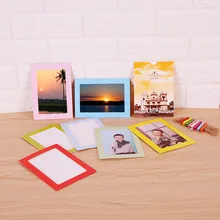 Photo Frame 6 Inch European Paper Card Creative Combination Colorful Building Hanging Type with Clip Rope Picture Marco Foto Photo Frame 6 Inch European Paper Card Creative Combination Colorful Building Hanging Type with Clip Rope Picture Marco Foto