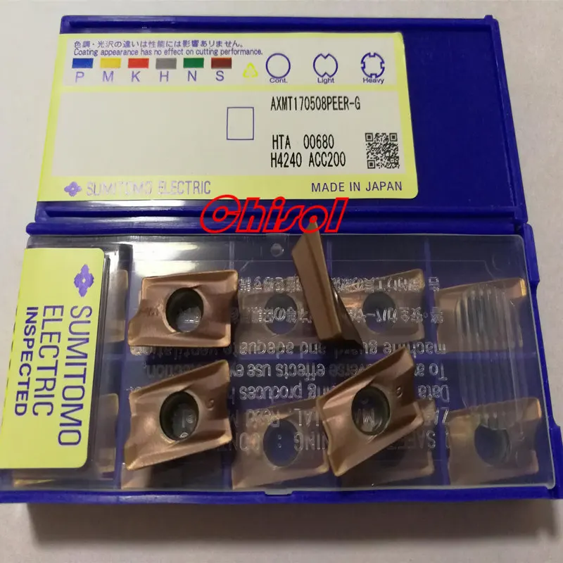 

Free Shipping high quality CNC carbide milling inserts AXMT170508PEER-G ACP200 lathe mill cutter tools
