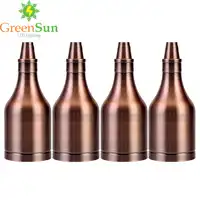 GreenSun 4Pcs Red Brass E27/E26 Ceiling Pendant Lamp Copper Holder Light Hanging Socket Fitting 110V-250V Lamp Bases Adaptor