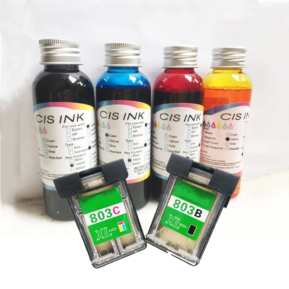 Vilaxh 400ml Edible Ink + 803 Empty Cartridge For Hp Coffee Printer Food for Epson Inkjet Printers | Компьютеры и офис