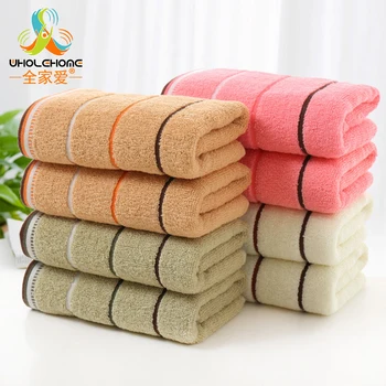

1pcs 34x74cm Striped Soft Cotton Face Cloths Strong Water Absorption Face Towel Washcloth White Gym Sports Bath Towels
