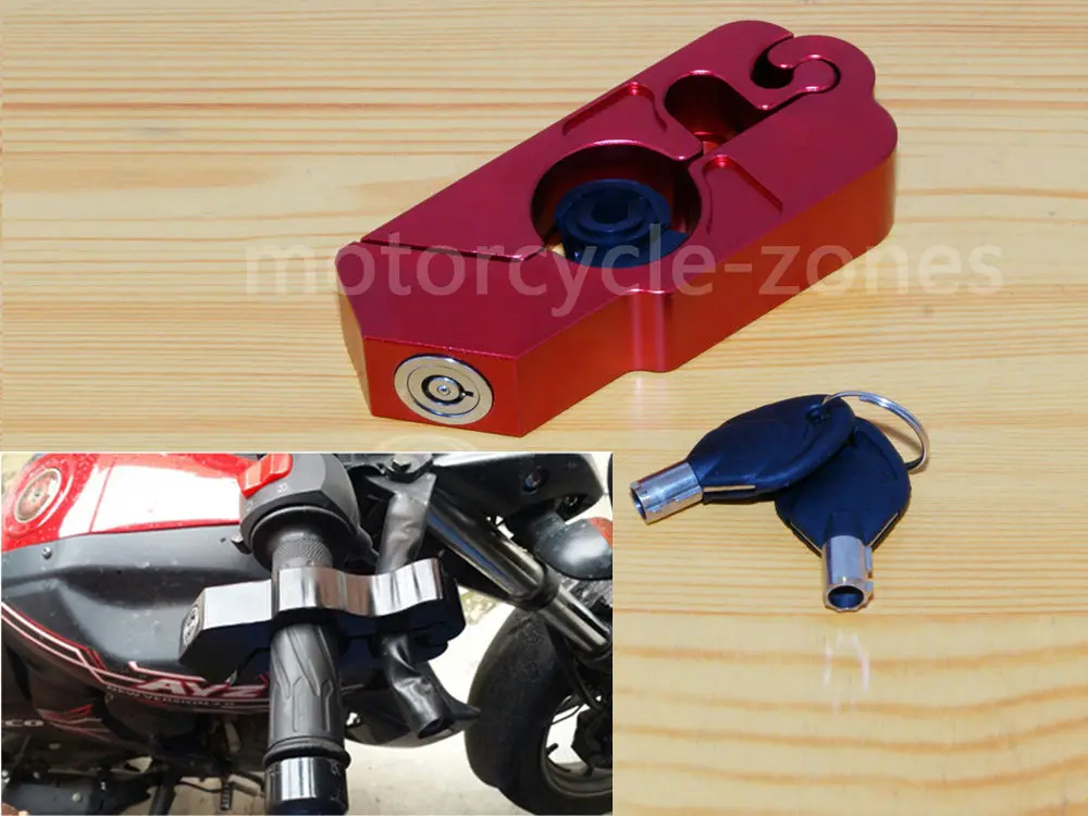 Motorbike Brake Lock Motorbike Motorcycle Handlebar Throttle Grip Lock Anti-theft Brake Level Lock for Bike Scooter Moped ATV,Black