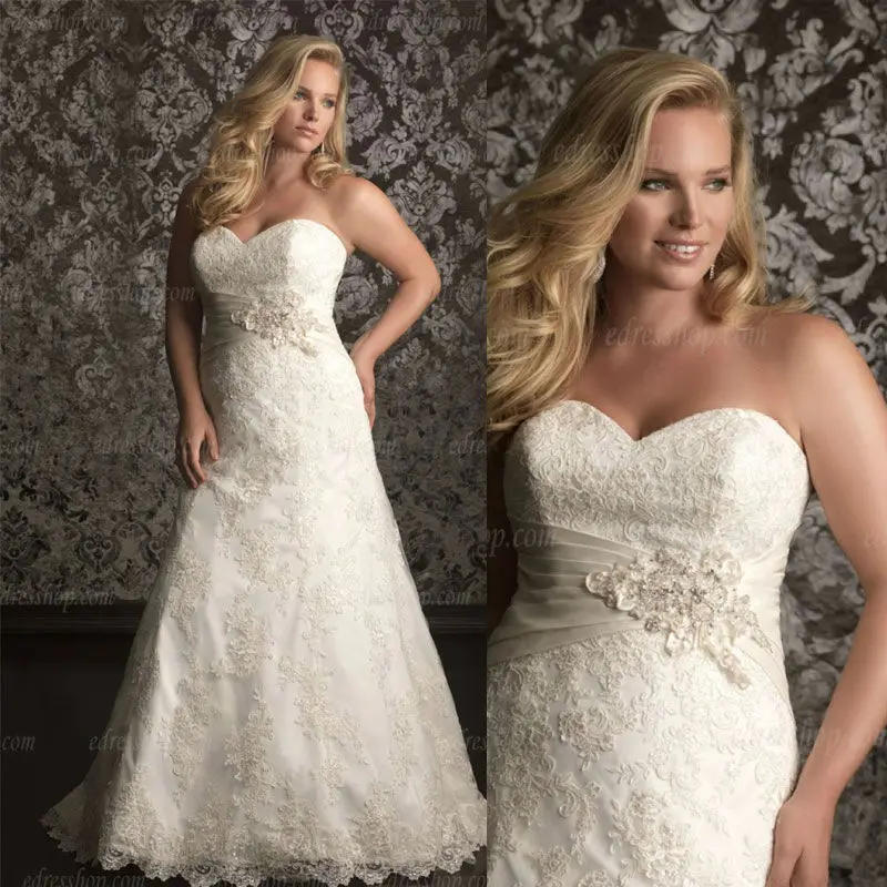 plus size strapless wedding gowns