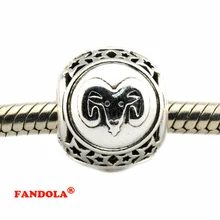 DIY Подходит Пандора браслеты Aries звезда знак бусины 925 стерлингового серебра ювелирные изделия подвески для женщин