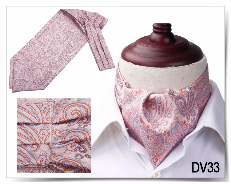 Мужской модный тканый двусторонний элегантный шелковый шарф с узором пейсли и вышивкой-магазин при фабрике