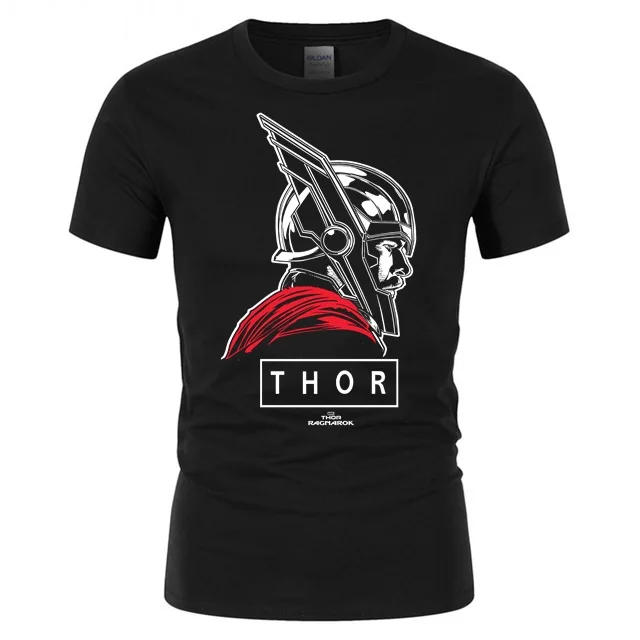 

Classical mens T Shirt Thor Detailed Profile T-Shirt youth boy Tops Tee Man Fitness cotton Tshirt Marvel Super Warrior teeshirts