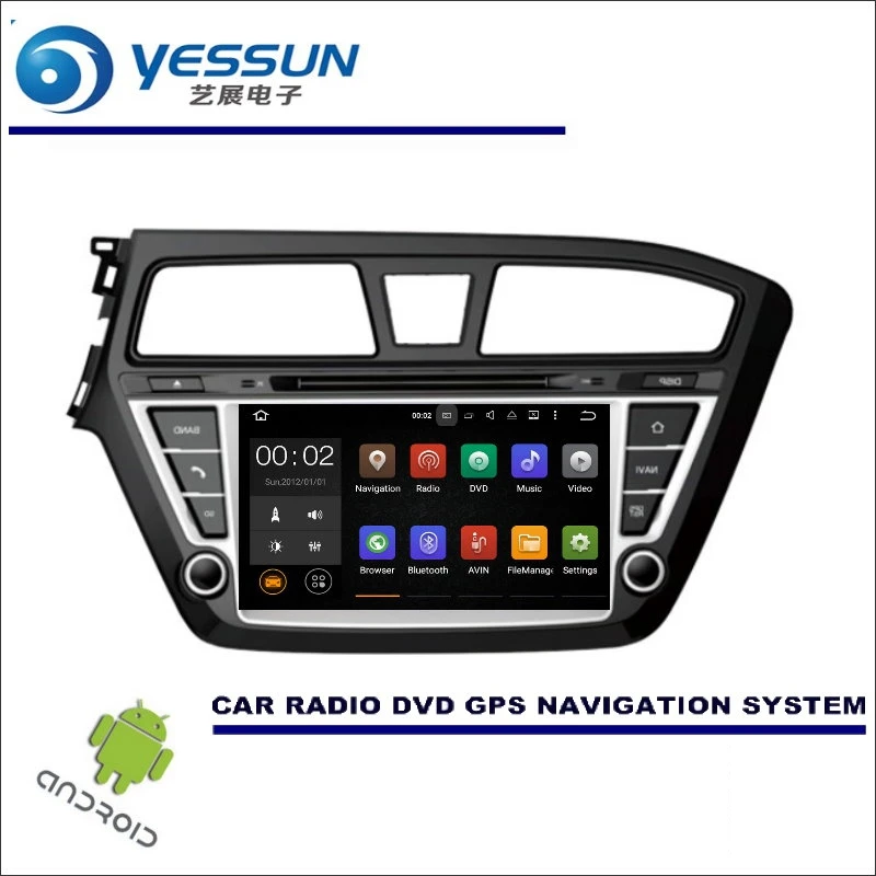 

YESSUN Wince / Android Car Multimedia Navigation For Hyundai Elite / i20 2014~2017 Left CD DVD GPS Player Navi Radio Stereo HD