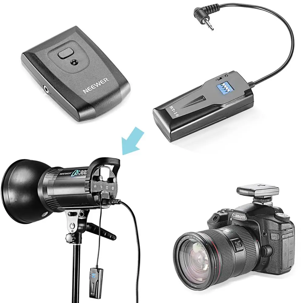 Neewer Wireless STUDIO Flash TRIGGER RT 16 с 3 мя ПРИЕМНИКАМИ канальный|Пульты и триггеры| |