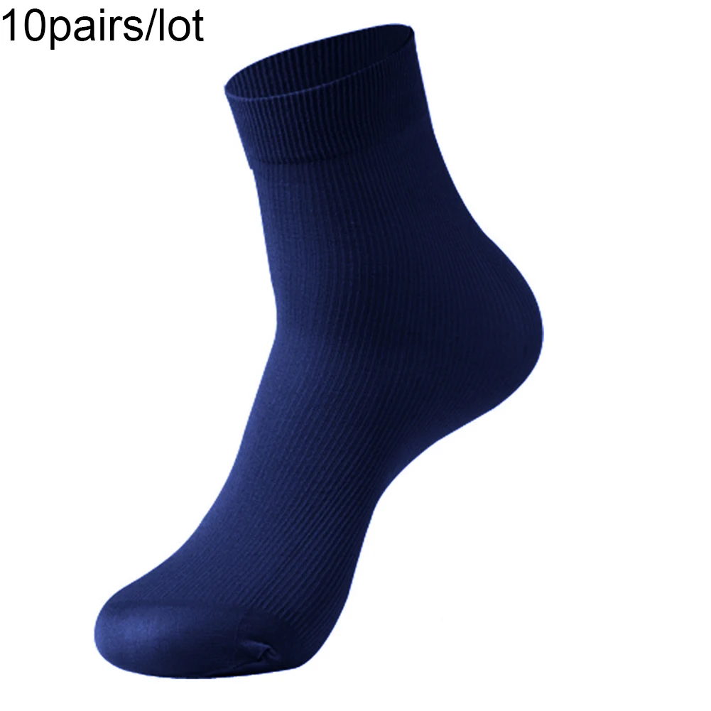 10 пар/набор, толстые шелковые носки, одноразовые одноцветные носки унисекс для катка, для ног, для ванны, чулочно-носочные изделия для женщин и мужчин, короткие носки, нижнее белье - Цвет: Navy