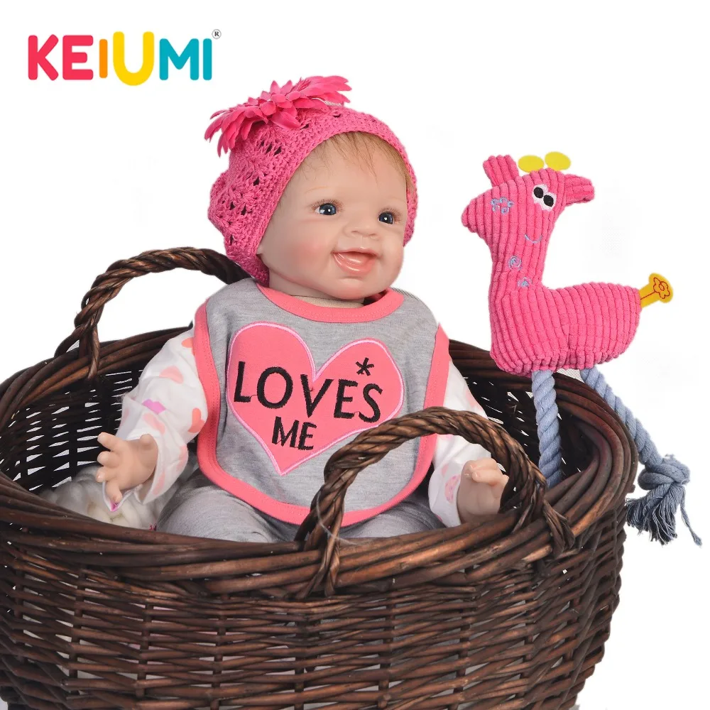 

22'' Silicone Reborn Baby Doll kids Playmate Christmas Gift For Girls 55 cm Baby Alive Soft Toys For Baby Reborn Brinquedo