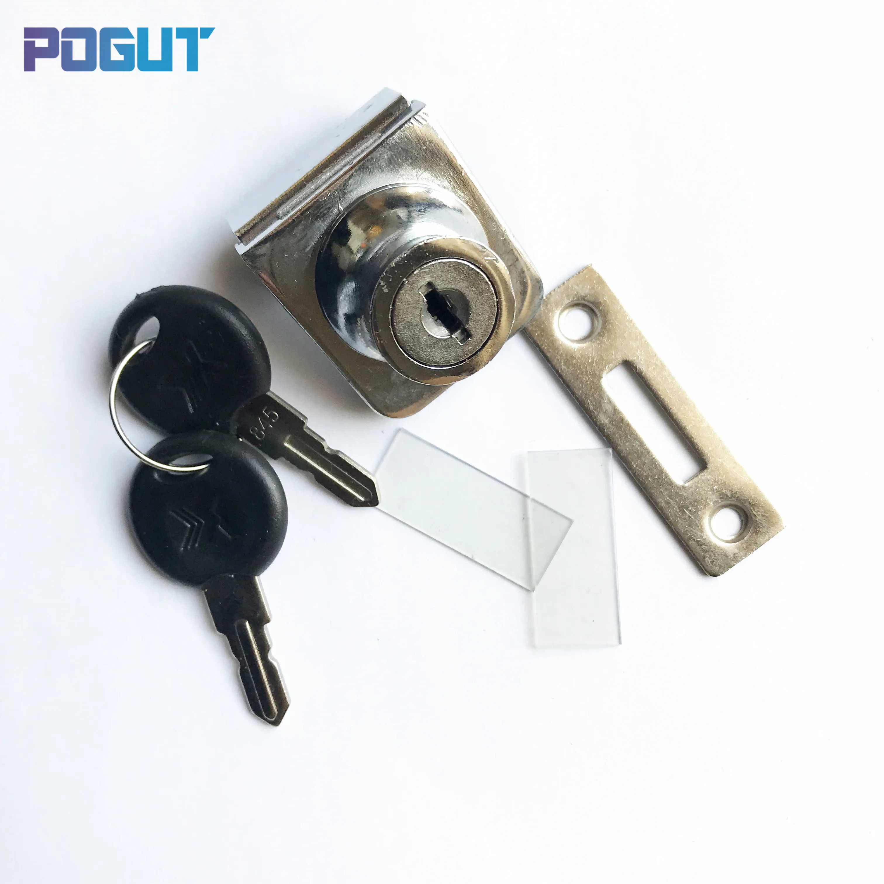 Single Glass Lock Showcase Door Cylinder Sliding Glass Push
