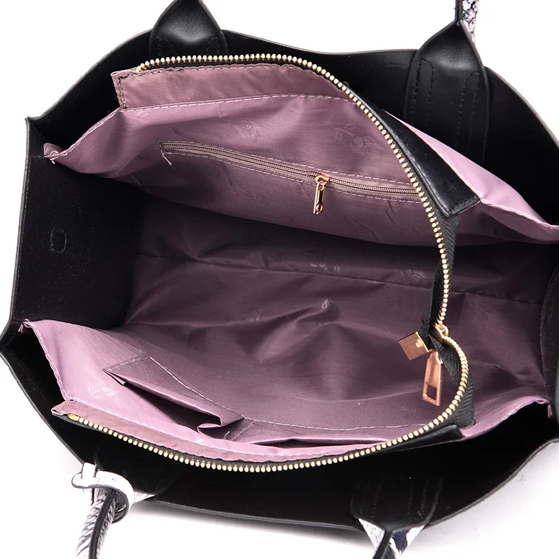 Новая женская сумка с крокодиловым узором, Дизайнерская кожаная женская сумка через плечо, Большая вместительная сумка через плечо для женщин, сумка-тоут+ кошелек