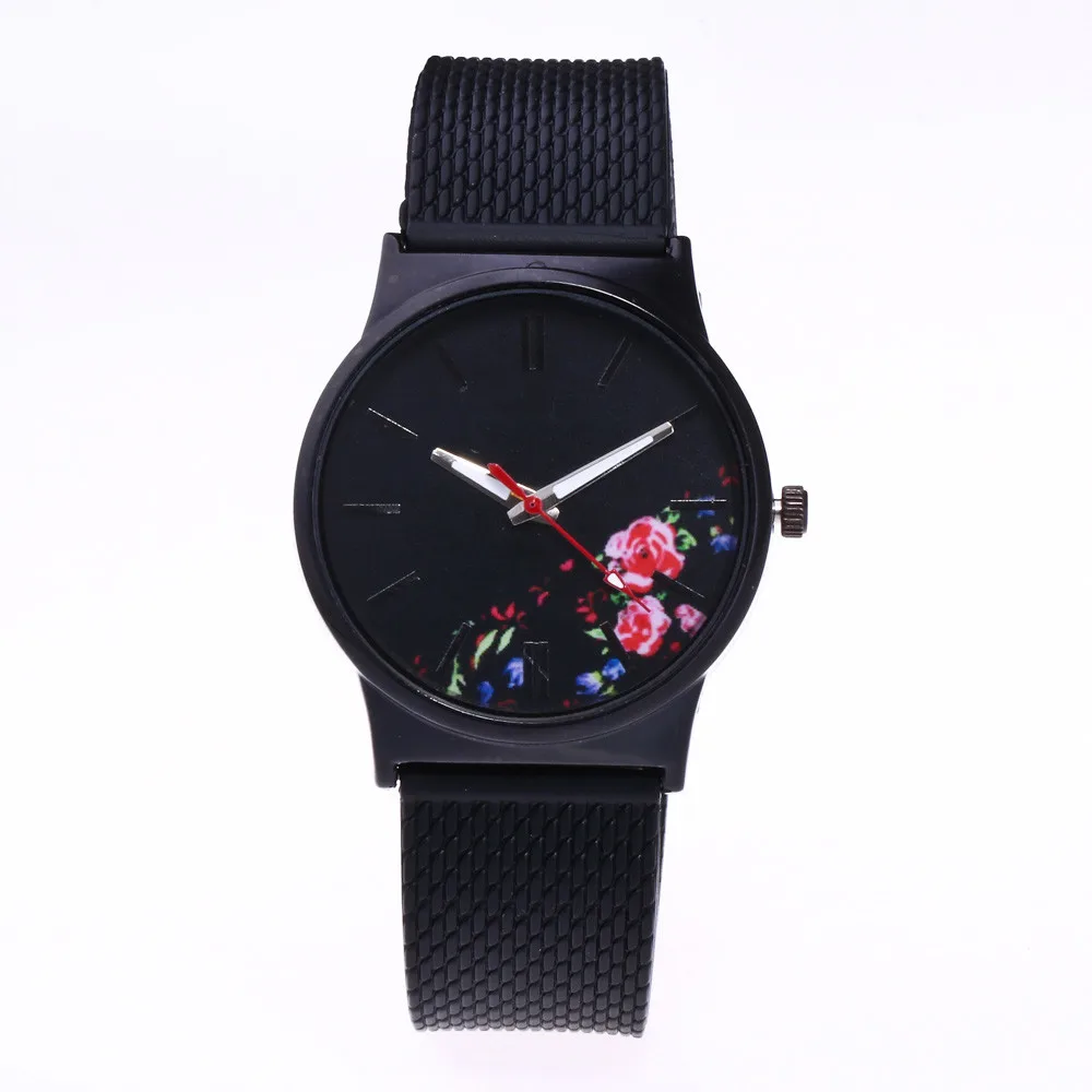 Женские часы с черным цветком, женские часы, брендовые Роскошные знаменитые женские часы, кварцевые наручные часы, Montre Femme
