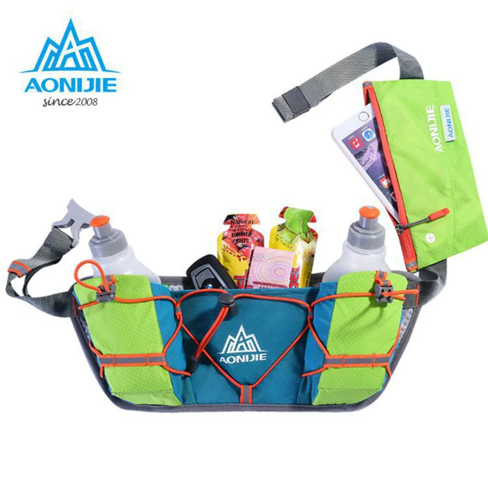 

AONIJIE Men Women Waist Packs Running Hydration Belts Bottle Holder Belt Reflective Running Water Belt Fanny Pack