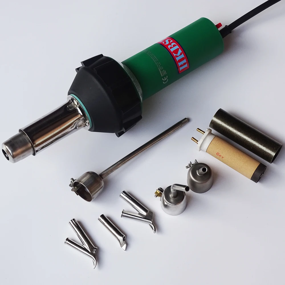 

CE and Rohs certificate high quality hot air welding gun welder with 6pcs of weld nozzles and 1pc of heat element with mica tube