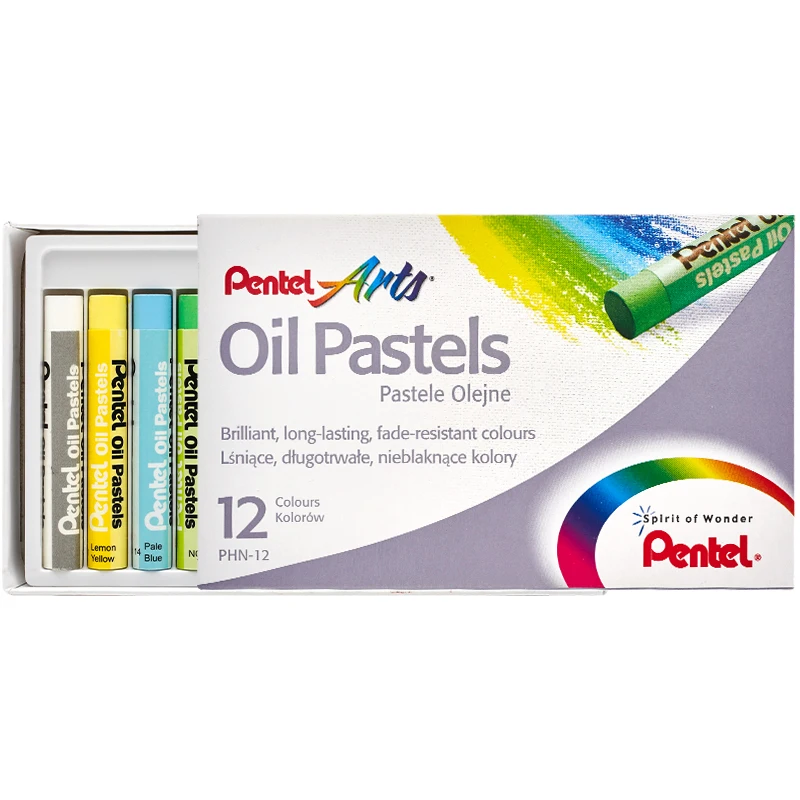 Japan Pentel PHN 12 Oil Pastels Non toxic Color Crayon Art Color